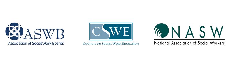 ASWB, CSWE and NASW banner