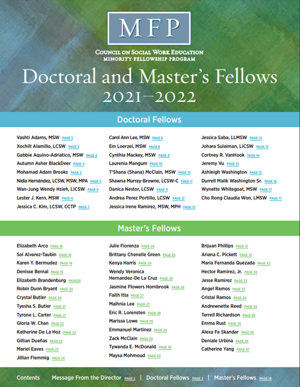 Doctoral and Master’s Fellows 2021–2022 viewbook
