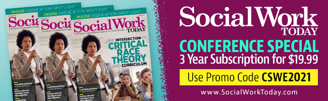 Social Work TODAY banner Promote Code CSWE2021